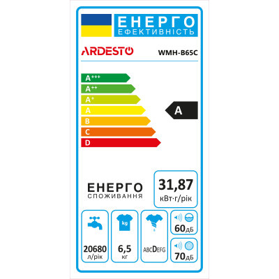 Пральна машина Ardesto WMH-B65C фото №11