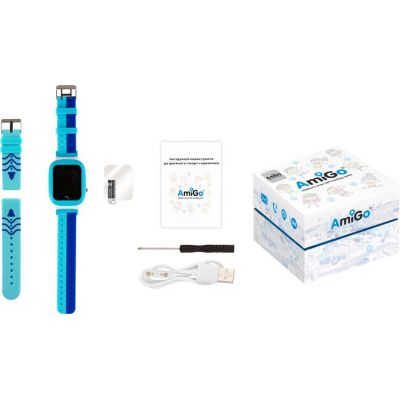 Smart годинник AmiGo GO004 Splashproof Camera LED Blue фото №7