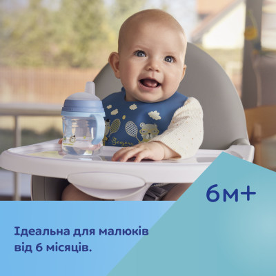 Пляшечка для годування Canpol babies Поильник-непроливайка  Bonjour Paris с силиконовым носиком FirstCup 150 мл Голубая (56/612_blu) фото №8
