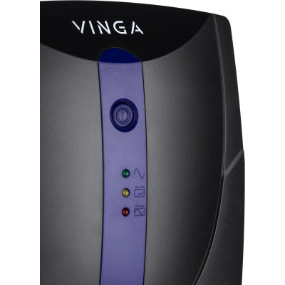 Джерело безперебійного живлення Vinga LED 1500VA plastic case with USB (VPE-1500PU) фото №3