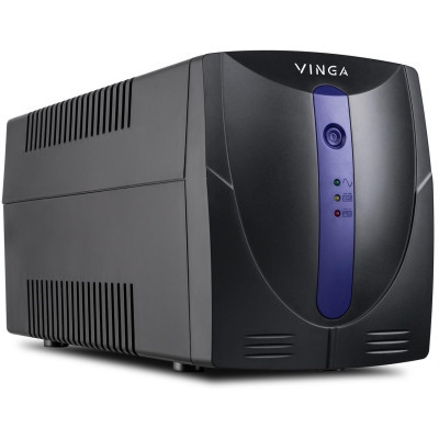 Джерело безперебійного живлення Vinga LED 1500VA plastic case with USB (VPE-1500PU) фото №6