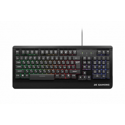 Клавіатура 2E KG320 LED USB Black Ukr (-KG320UB)