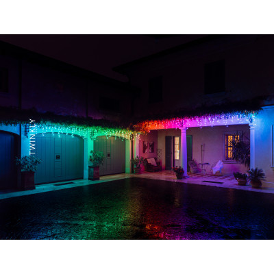 Гірлянда Twinkly Smart LED Icicle RGB 190, BT   WiFi, Gen II, IP44 кабель про (TWI190STP-TEU) фото №11