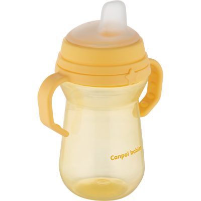 Пляшечка для годування Canpol babies Поильник-непроливайка  с силиконовым носиком FirstCup 250 мл Желтая (56/615_yel) фото №2
