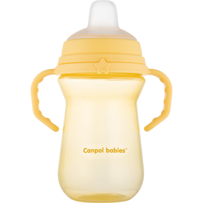Пляшечка для годування Canpol babies Поильник-непроливайка  с силиконовым носиком FirstCup 250 мл Желтая (56/615_yel)
