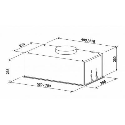Витяжки Eleyus GEMINI 1200 LED 70 WH фото №7