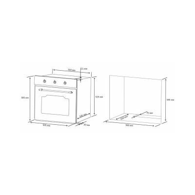 Духовой шкаф Eleyus SELENA 6006 BL RB фото №9