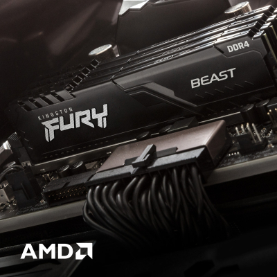 Модуль пам'яті для комп'ютера  DDR4 32GB (2x16GB) 3600 MHz Fury Beast Black  (KF436C18BBK2/32) фото №11