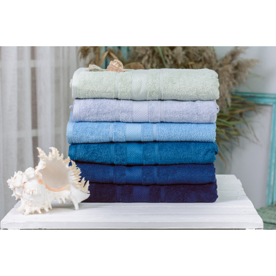 Рушник MirSon набор банный №5022 SoftNes Azure 70x140 см 6 шт (2200003181098)
