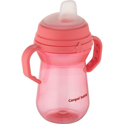 Пляшечка для годування Canpol babies Поильник-непроливайка  с силиконовым носиком FirstCup 250 мл Розовая (56/615_pin) фото №2