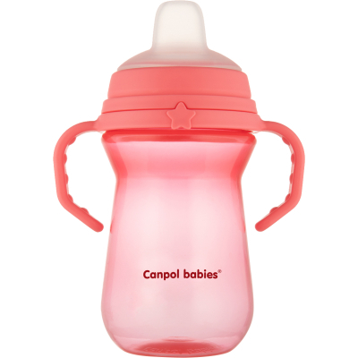 Пляшечка для годування Canpol babies Поильник-непроливайка  с силиконовым носиком FirstCup 250 мл Розовая (56/615_pin)