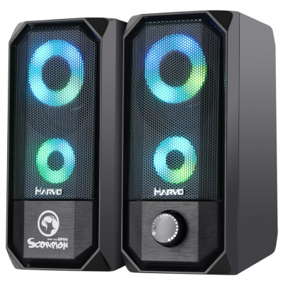 Акустична система Marvo SG-265 Multi-LED USB Black фото №2