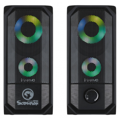 Акустична система Marvo SG-265 Multi-LED USB Black фото №3