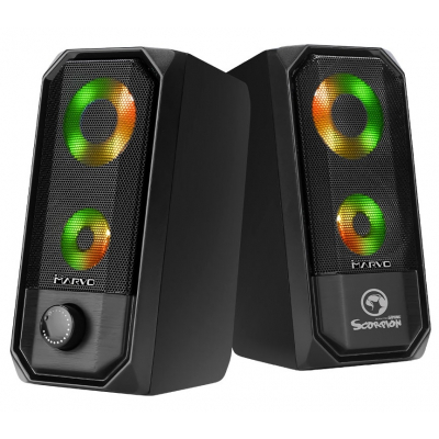 Акустична система Marvo SG-265 Multi-LED USB Black фото №5