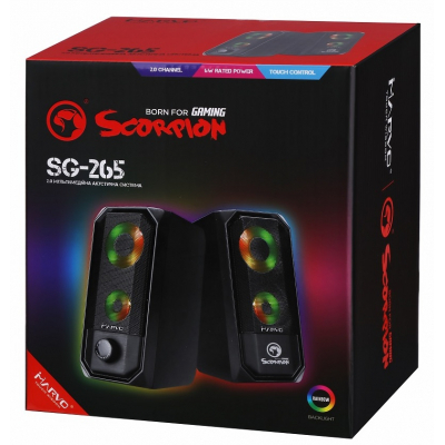 Акустична система Marvo SG-265 Multi-LED USB Black фото №7