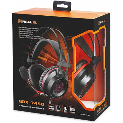 Навушники REAL-EL GDX-7450 Black фото №12