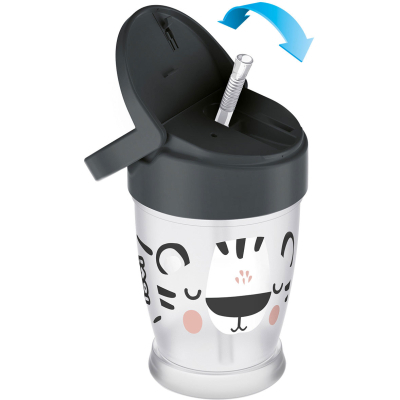 Пляшечка для годування Lovi Поильник-непроливайка  Salt & Pepper с силиконовой трубочкой 250 мл (35/356) фото №2