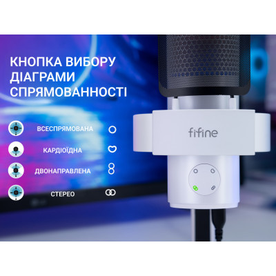 Микрофон Fifine A9W USB White (A9W) фото №4