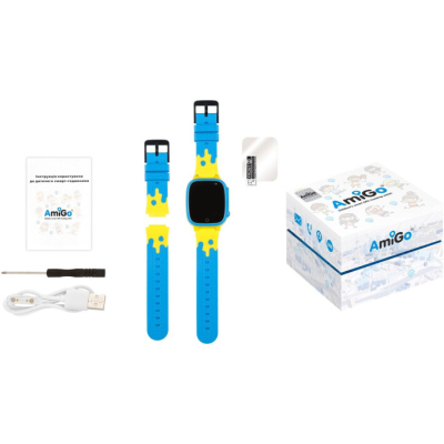 Smart годинник AmiGo GO008 GLORY GPS WIFI Blue-Yellow (976267) фото №7