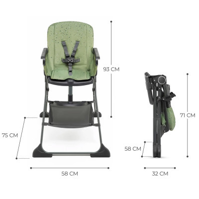 Стільчик для годування Kinderkraft Foldee Green (5902533922444) фото №7