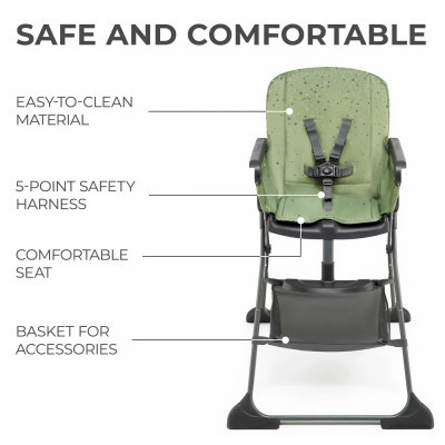 Стільчик для годування Kinderkraft Foldee Green (5902533922444) фото №9