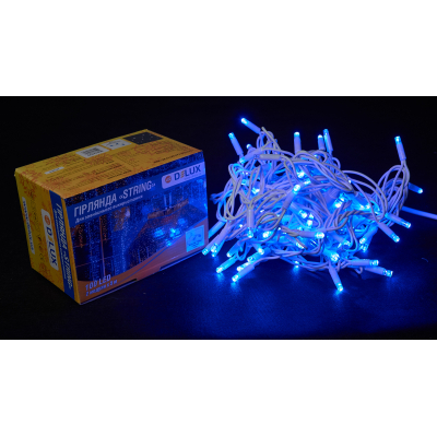 Гирлянда Delux String 100LED IP44 EN 10 м Синій / білий (90016604)