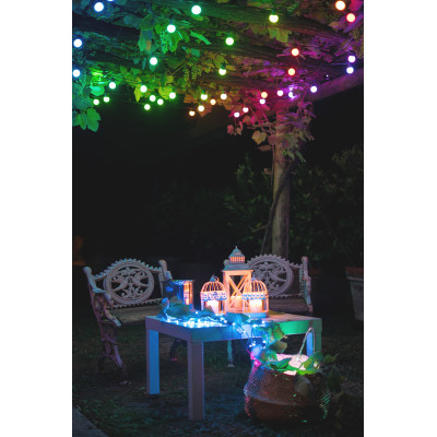 Гирлянда Twinkly Smart LED Strings RGB 400, BT   WiFi, Gen II, IP44 кабель че (TWS400STP-BEU) фото №11