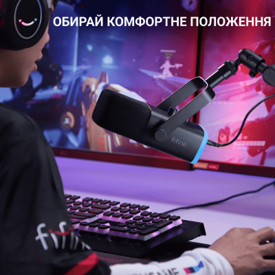 Мікрофон Fifine TAM8 USB Black (TAM8) фото №7