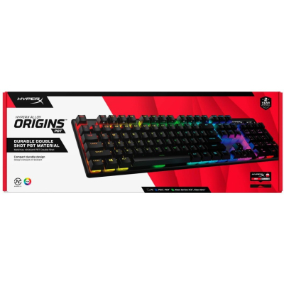 Клавіатура HyperX Alloy Origins Red USB RGB PBT ENG/RU (639N3AA) фото №8