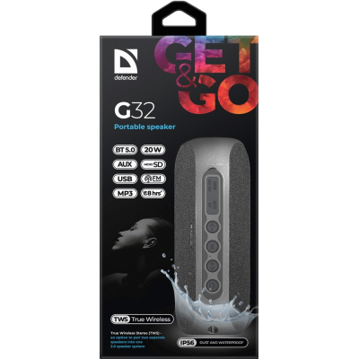 Портативна колонка Defender G32 20Вт Black (65232) фото №6