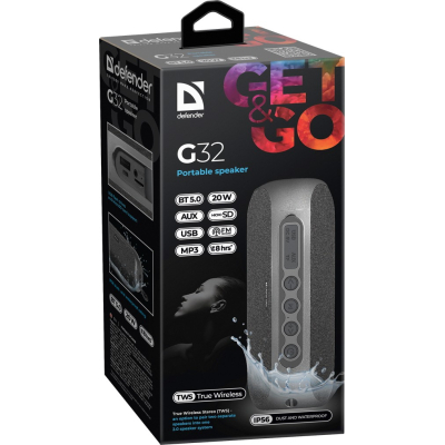 Портативна колонка Defender G32 20Вт Black (65232) фото №7