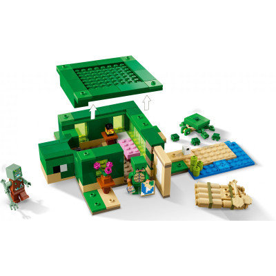 Конструктор Lego Minecraft Пляжний будинок у формі черепахи 234 деталей (21254) фото №4