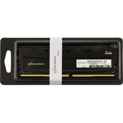 Модуль пам'яті для комп'ютера Exceleram DDR4 8GB 3200 MHz Kudos Black  (EKBLACK4083216A) фото №3