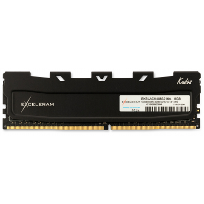 Модуль пам'яті для комп'ютера Exceleram DDR4 8GB 3200 MHz Kudos Black  (EKBLACK4083216A)