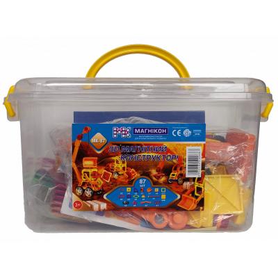Конструктор Магнікон Конструктор  87 деталей Plastic box (MK-87) фото №2