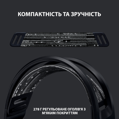 Навушники Logitech G733 Lightspeed Wireless RGB Gaming Headset Black (981-000864) фото №2