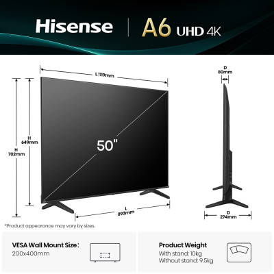Телевизор Hisense 50A6Q фото №2