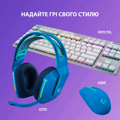Навушники Logitech G733 Lightspeed Wireless RGB Gaming Headset Blue (981-000943) фото №8