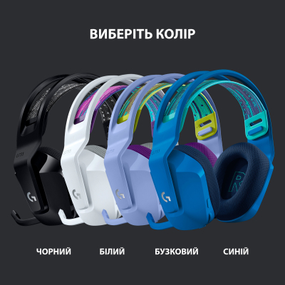 Навушники Logitech G733 Lightspeed Wireless RGB Gaming Headset White (981-000883) фото №7