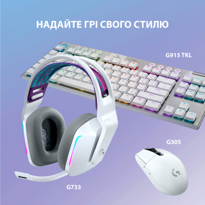 Навушники Logitech G733 Lightspeed Wireless RGB Gaming Headset White (981-000883) фото №8