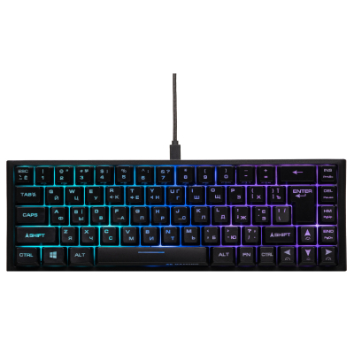 Клавиатура 2E GAMING KG350 RGB 68key USB Black (-KG350UBK)