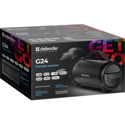 Портативна колонка Defender G24 Black (65124) фото №3