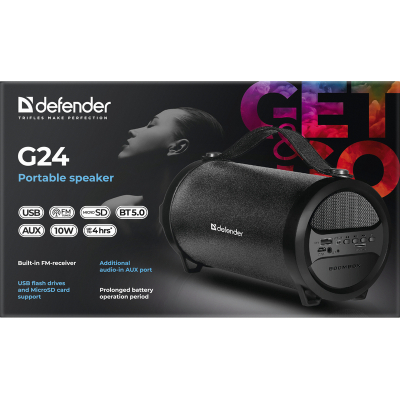 Портативна колонка Defender G24 Black (65124) фото №4