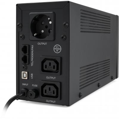 Источник бесперебойного питания Vinga LED 650VA metal case with USB (VPE-650PRMU) фото №4