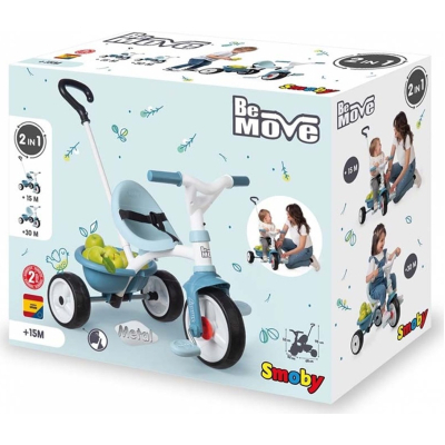 Велосипед дитячий Smoby Be Move 2 в 1 с багажником Голубой (740331) фото №5
