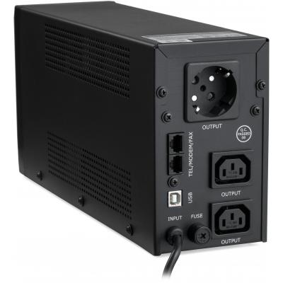 Джерело безперебійного живлення Vinga LED 850VA metal case with USB (VPE-850PRMU) фото №3