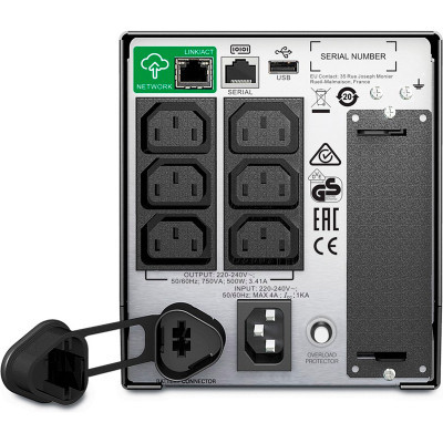 Джерело безперебійного живлення APC Smart-UPS 750VA LCD SmartConnect (SMT750IC) фото №2