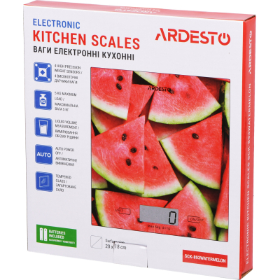 Ваги кухонні Ardesto SCK-893WATERMELON фото №5