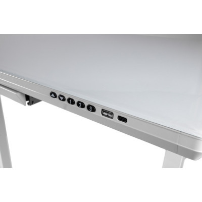 Комп'ютерний стіл Barsky StandUp white glass 1200*600 (BST-12new) фото №8