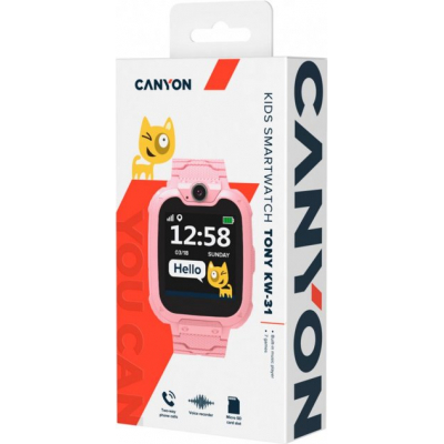 Smart годинник Canyon CNE-KW31BB Kids smartwatch Tony, Pink (CNE-KW31RR) фото №6